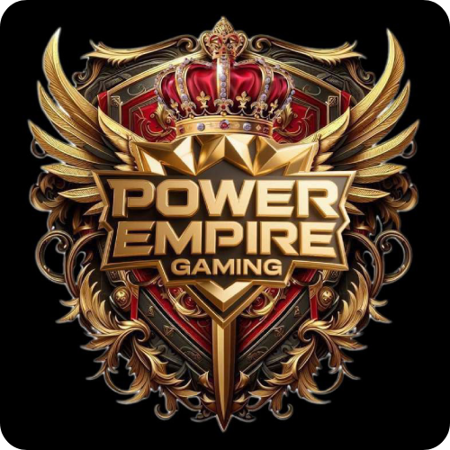 PowerEmpire Gaming official logo in gold and black theme